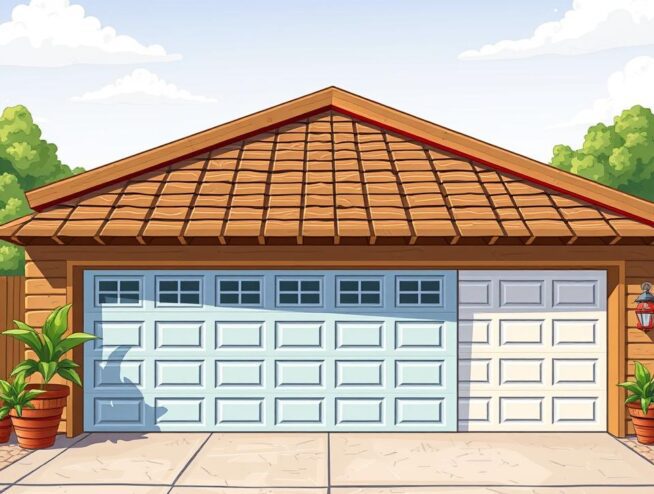 Least expensive material for a garage door