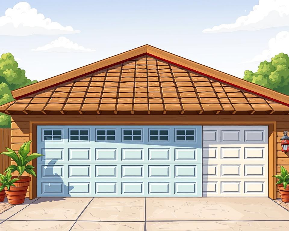 Least expensive material for a garage door