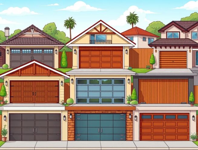 Popular garage door styles