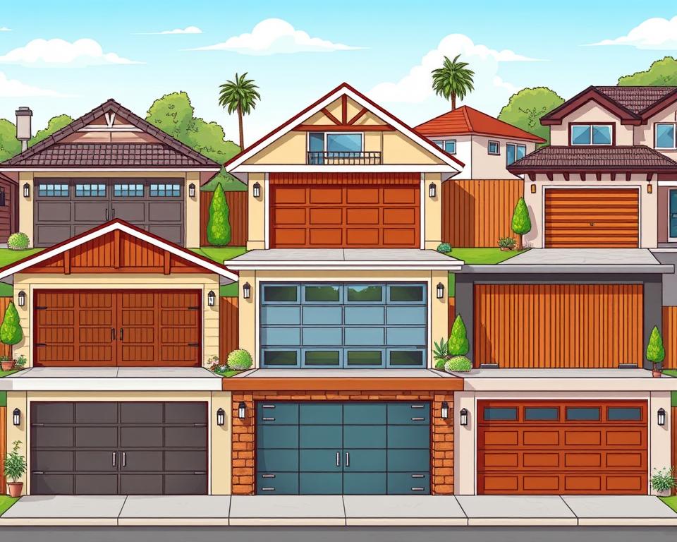 Popular garage door styles